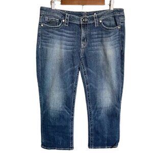 Women's D9 District 9 Rae Blue Denim Capri Jeans Size 34